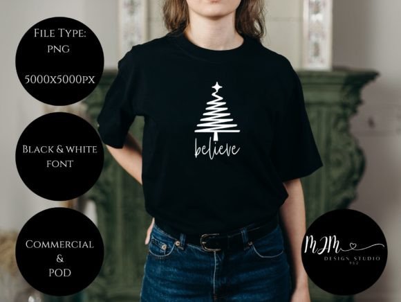 Believe Christmas Tree Sublimation: Illustrations Review