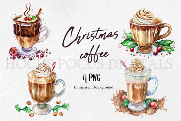 Christmas Coffee Watercolor: A Seller's Guide to Illustrations