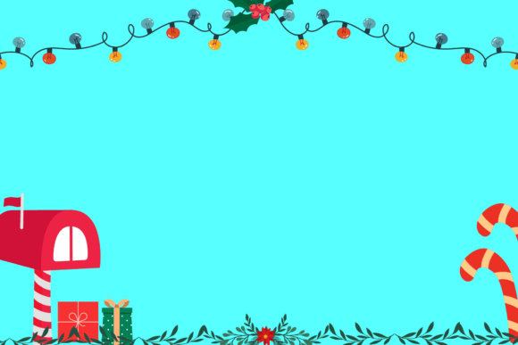 Christmas Decor & Blue Background Illustrations Review