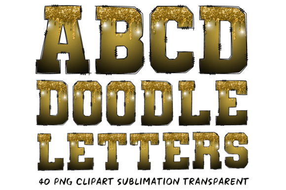 Christmas Dripping Glitter Alphabet 3: Illustrations