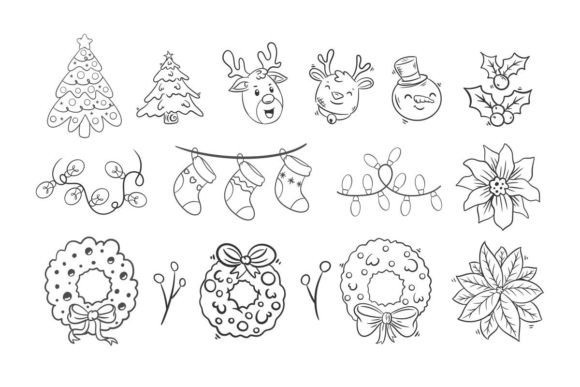 Christmas Icons Decoration Element: Fresh Illustrations