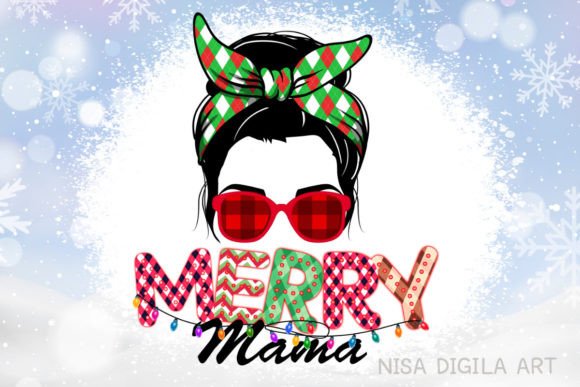 Christmas Merry Mama PNG: Festive Illustrations