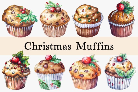 Christmas Muffins Watercolor: Festive Illustrations Review