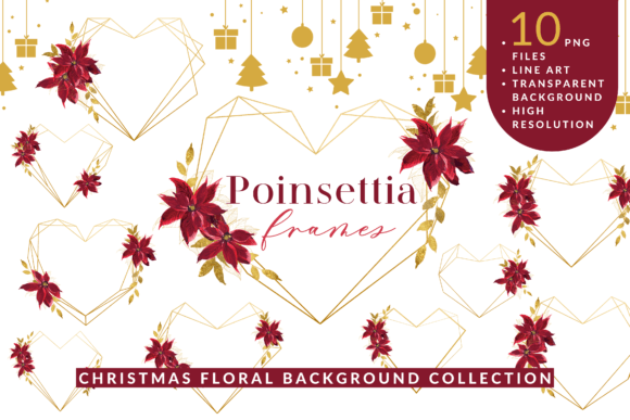 Christmas Poinsettia Golden Heart Frames Review