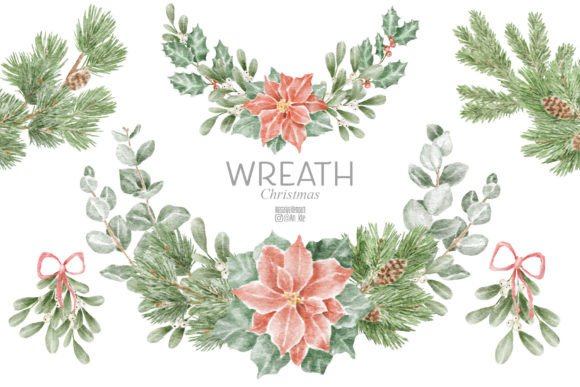 Christmas Wreath Clipart Png for Illustrations