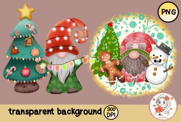 Cute Gnome Christmas 4 Illustrations Review