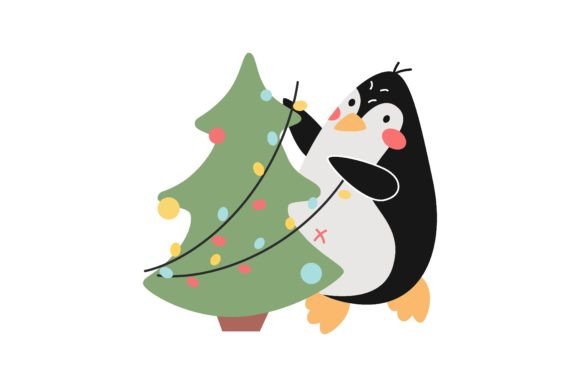 Cute Penguin Christmas Tree Illustrations Review