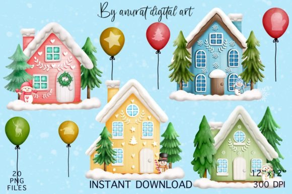 Houses Christmas Illustrations: A Brand Review
