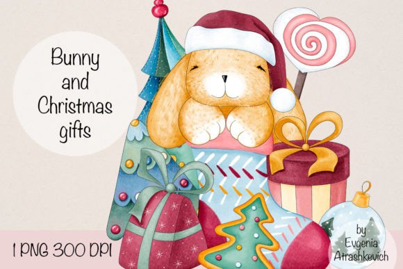 Little Bunny Christmas Gifts Sublimation: Illustrations Review