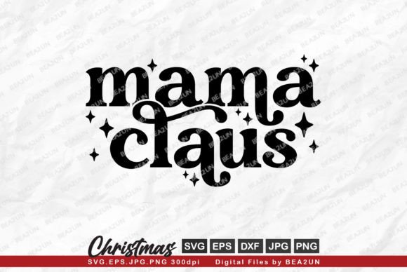 Mama Claus SVG: Retro Illustrations for Branding