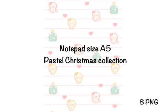 Pastel Christmas Notepad A5 Illustrations Review