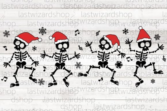 Review: Christmas Dancing Skeleton Svg, Santa Illustrations