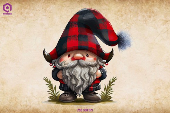Review: Christmas Gnome Buffalo Plaid Hat Illustrations