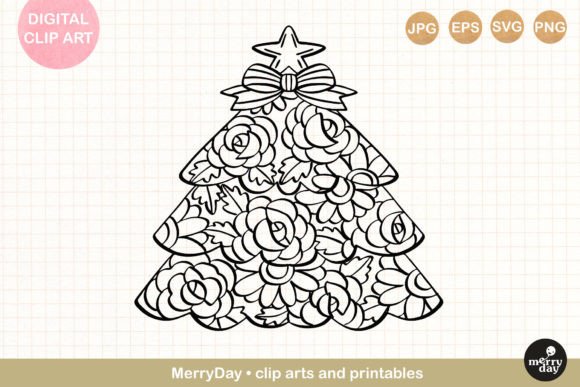 Review: Christmas Tree Ornament Line Art for Holiday Stitching