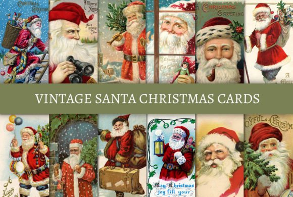 Vintage Santa Christmas Cards: Reviewing Illustrations
