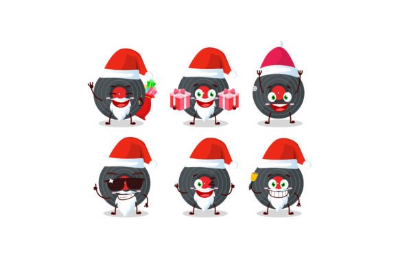 Vynil Record Christmas: Retro Illustrations