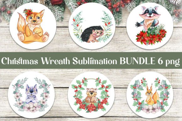 Watercolor Christmas Clipart: Cartoon Illustrations